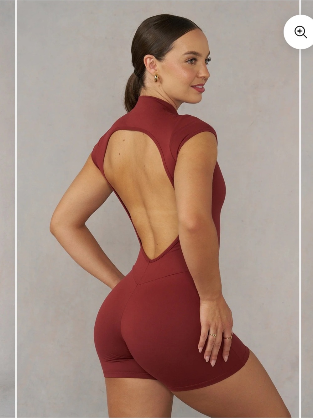 YOUNG LA Motion Backless Bodysuit Brick Red